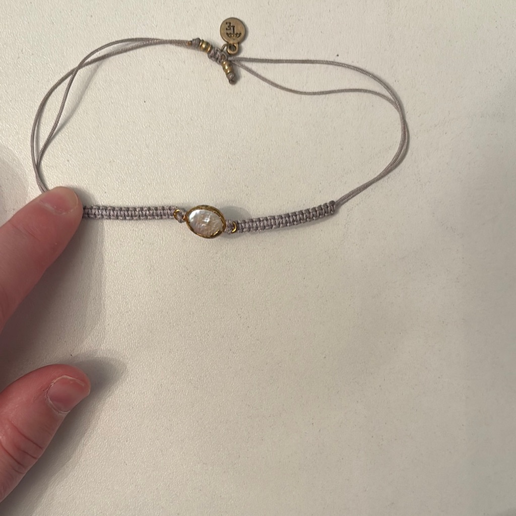 31 Bits Gray And Gold Adjustable Bracelet